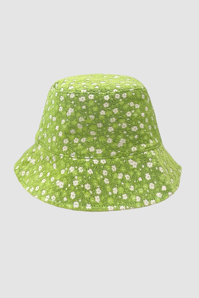 Via Floral bucket hat (green flower)